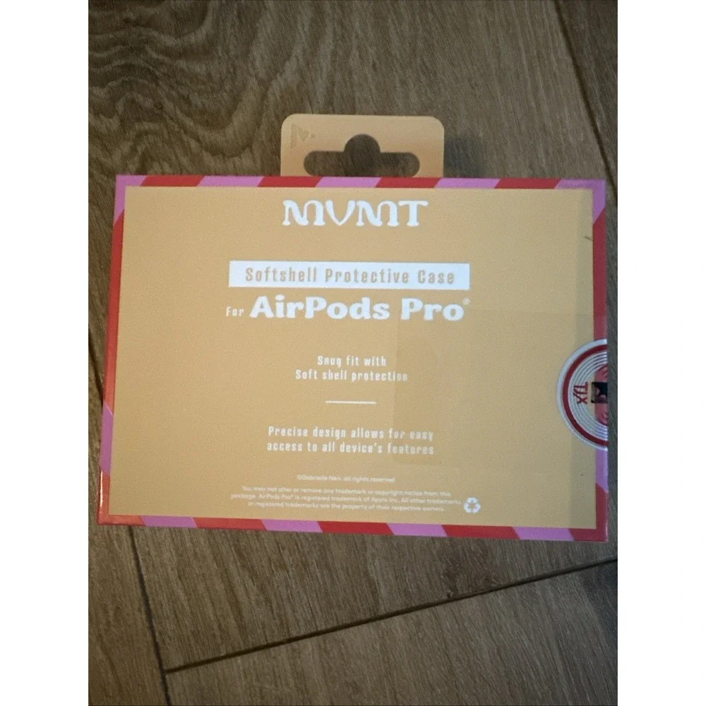MVMT Retro Waves for Air Pod Pro‎ Softshell Protective Case w/ Carabiner